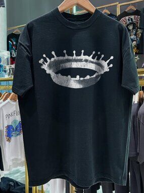 90s Acid Drop Archaic Smile Rare Black T-Shirt